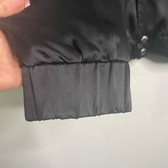 Keiser Clark Men’s Silk Club Jacket Black Snap Button Up Size XL $700 - Picture 5 of 11